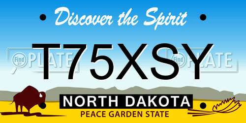 T75XSY North Dakota License Plate