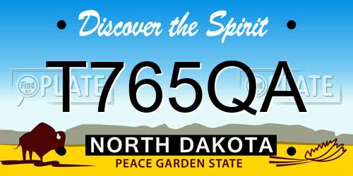 T765QA North Dakota License Plate