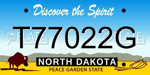 T77022G North Dakota License Plate