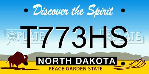 T773HS North Dakota License Plate