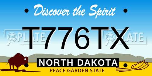 T776TX North Dakota License Plate