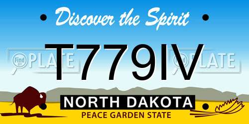 T779IV North Dakota License Plate