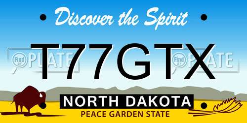 T77GTX North Dakota License Plate