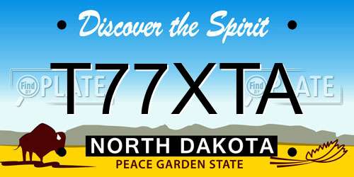 T77XTA North Dakota License Plate