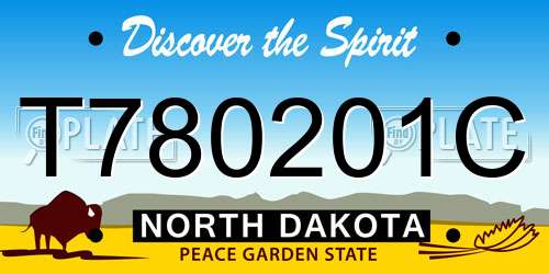 T780201C North Dakota License Plate