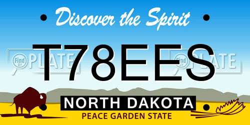 T78EES North Dakota License Plate