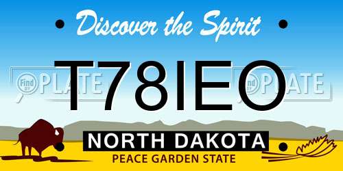 T78IEO North Dakota License Plate