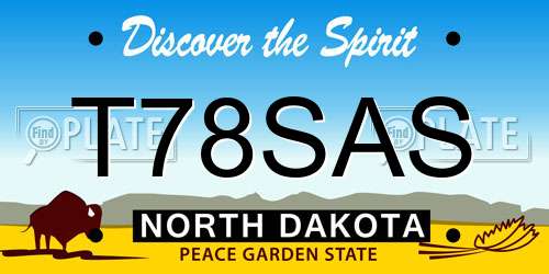 T78SAS North Dakota License Plate