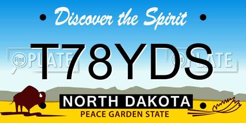 T78YDS North Dakota License Plate