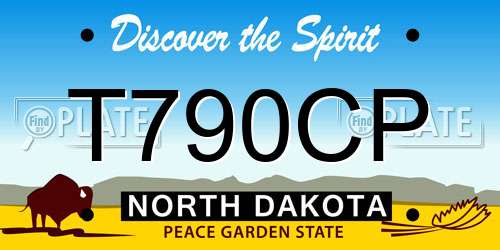 T790CP North Dakota License Plate