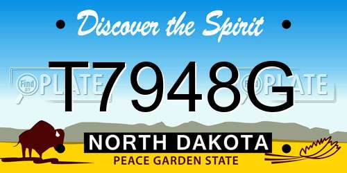 T7948G North Dakota License Plate