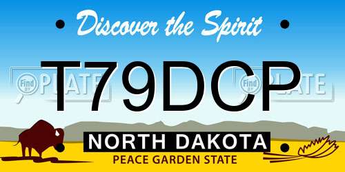 T79DCP North Dakota License Plate