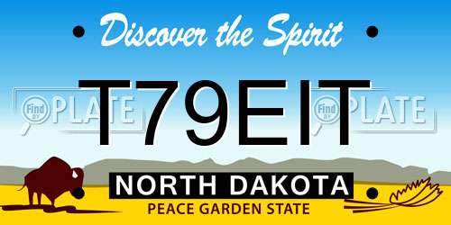 T79EIT North Dakota License Plate