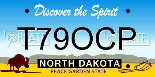 T79OCP North Dakota License Plate
