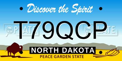 T79QCP North Dakota License Plate