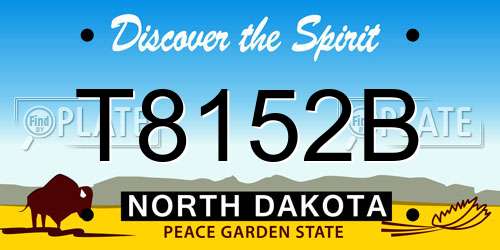 T8152B North Dakota License Plate