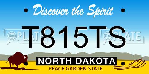 T815TS North Dakota License Plate