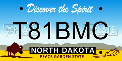T81BMC North Dakota License Plate