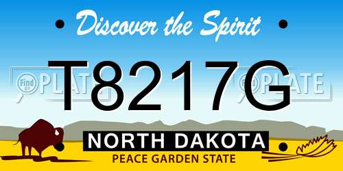 T8217G North Dakota License Plate