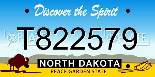 T822579 North Dakota License Plate