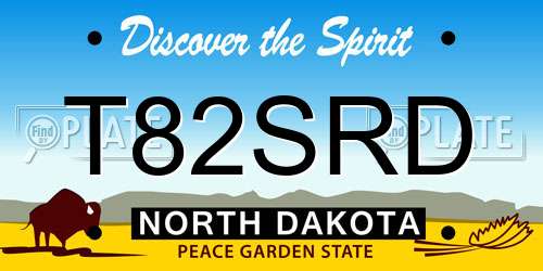 T82SRD North Dakota License Plate