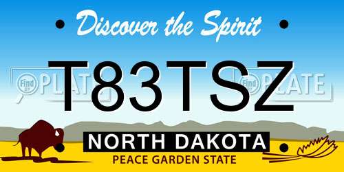 T83TSZ North Dakota License Plate