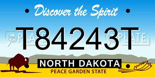T84243T North Dakota License Plate
