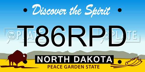 T86RPD North Dakota License Plate