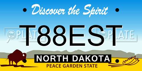 T88EST North Dakota License Plate