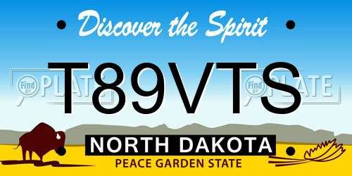 T89VTS North Dakota License Plate