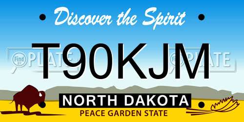 T90KJM North Dakota License Plate