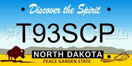 T93SCP North Dakota License Plate
