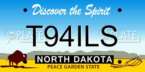 T94ILS North Dakota License Plate