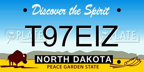 T97EIZ North Dakota License Plate