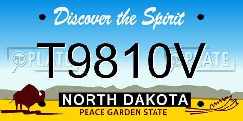 T9810V North Dakota License Plate
