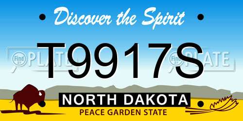 T9917S North Dakota License Plate