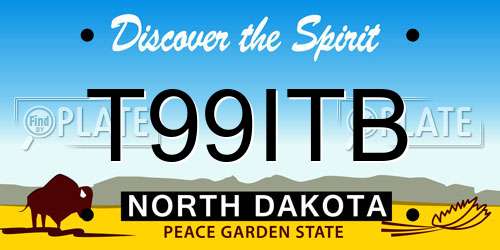 T99ITB North Dakota License Plate