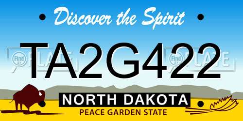 TA2G422 North Dakota License Plate