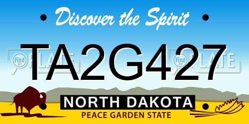 TA2G427 North Dakota License Plate