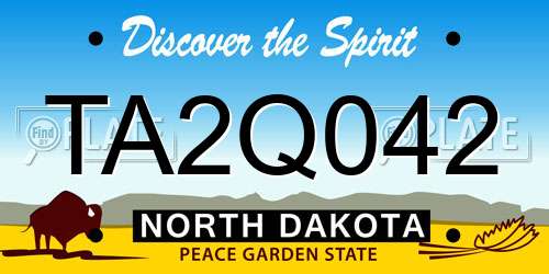 TA2Q042 North Dakota License Plate