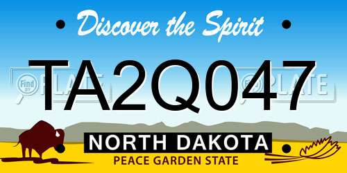 TA2Q047 North Dakota License Plate