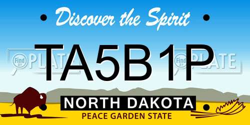 TA5B1P North Dakota License Plate