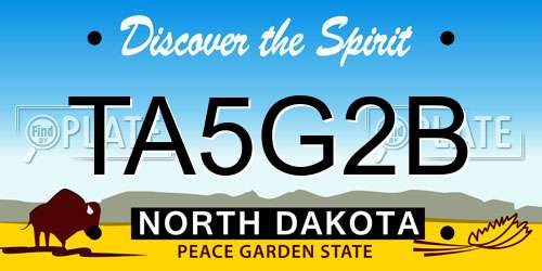 TA5G2B North Dakota License Plate