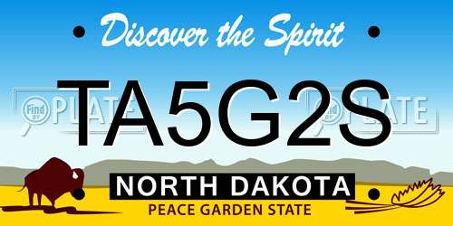 TA5G2S North Dakota License Plate