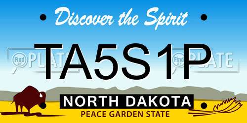 TA5S1P North Dakota License Plate