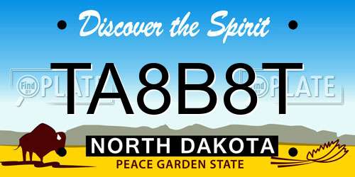 TA8B8T North Dakota License Plate