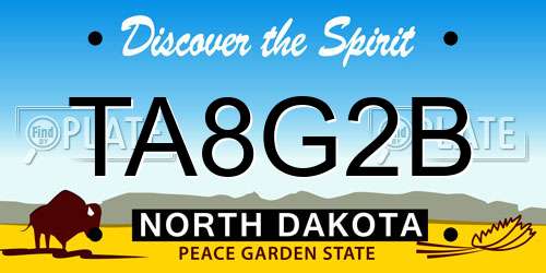 TA8G2B North Dakota License Plate