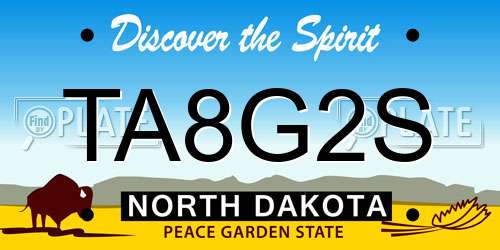 TA8G2S North Dakota License Plate