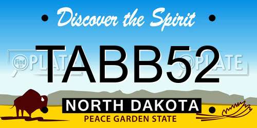 TABB52 North Dakota License Plate