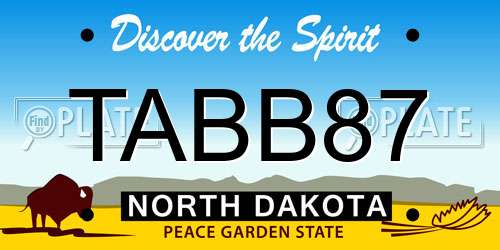 TABB87 North Dakota License Plate